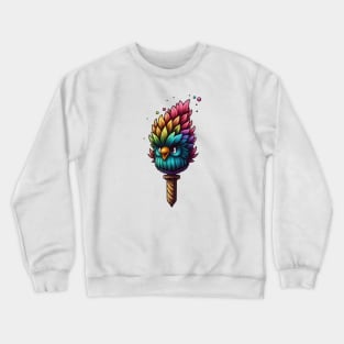 Rainbow feather pen Crewneck Sweatshirt